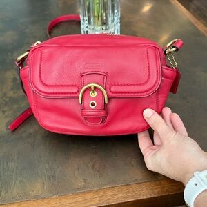 Coach Red Leather Crossbody Bag